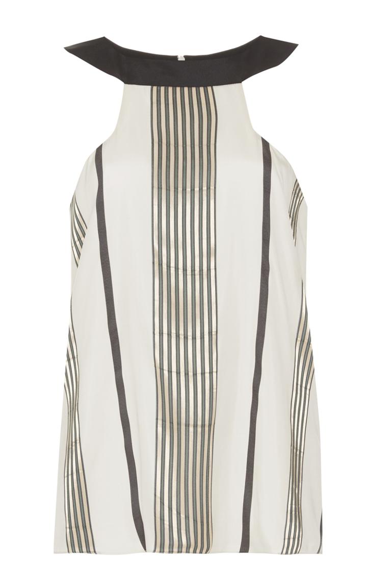 Zeus + Dione White Ismene Striped Tank