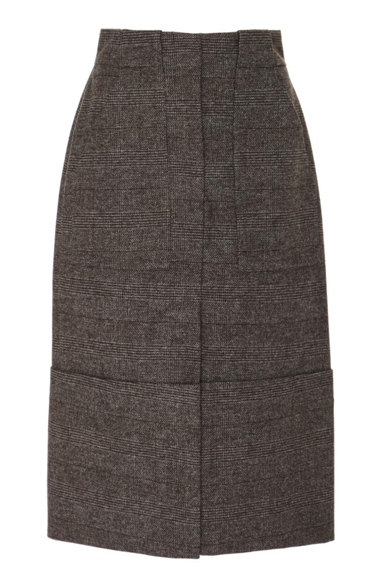 Tibi Pocket-detailed Twill Skirt