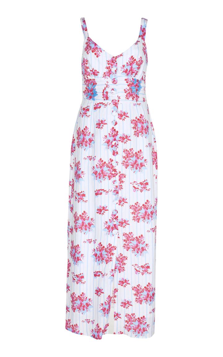 Gl Hrgel Floral Linen Maxi Dress