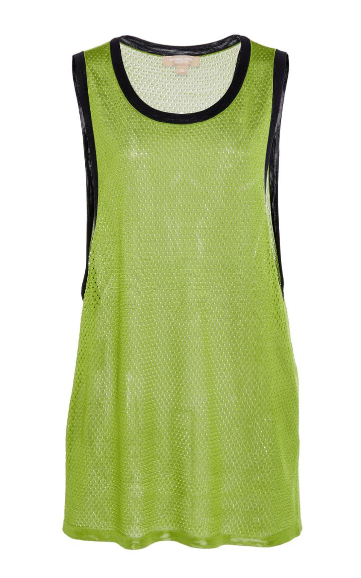 Michael Kors Collection Mesh Silk Tank