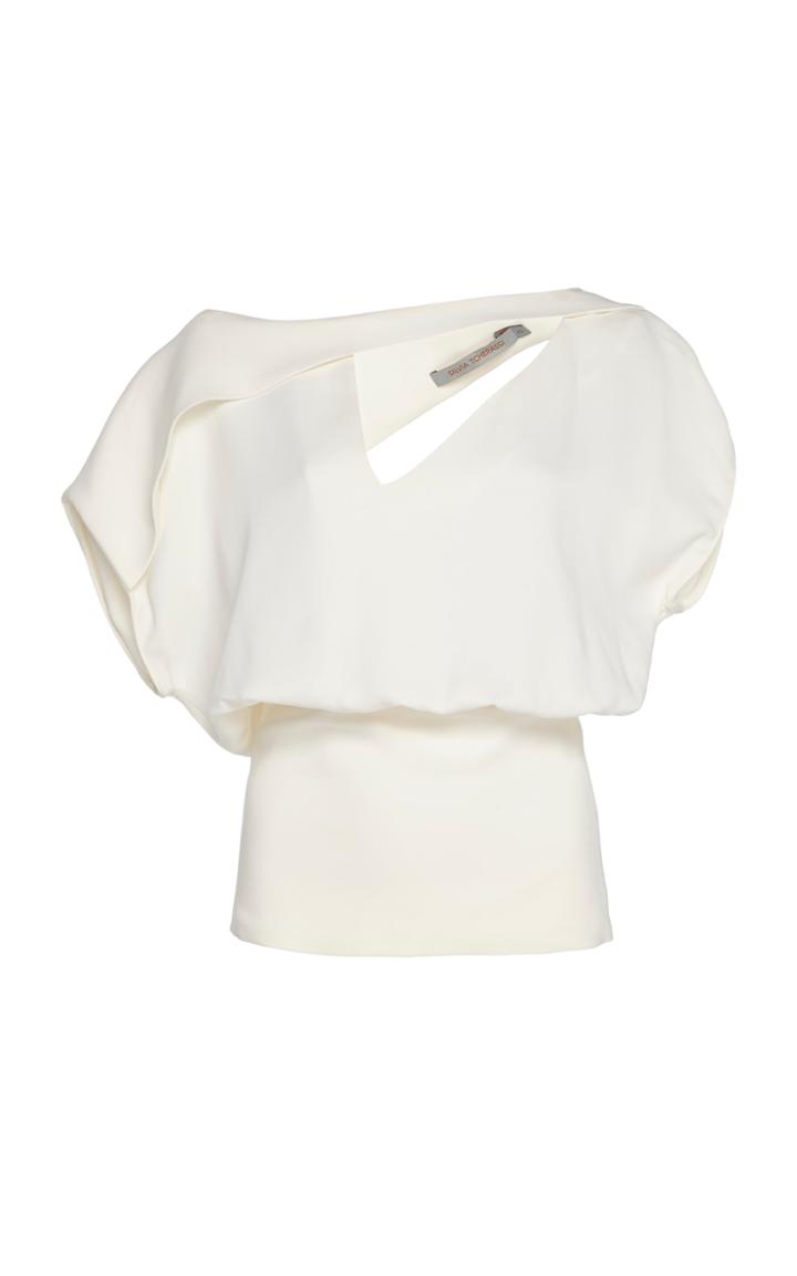 Silvia Tcherassi Alejandrina Crepe Cutout Top