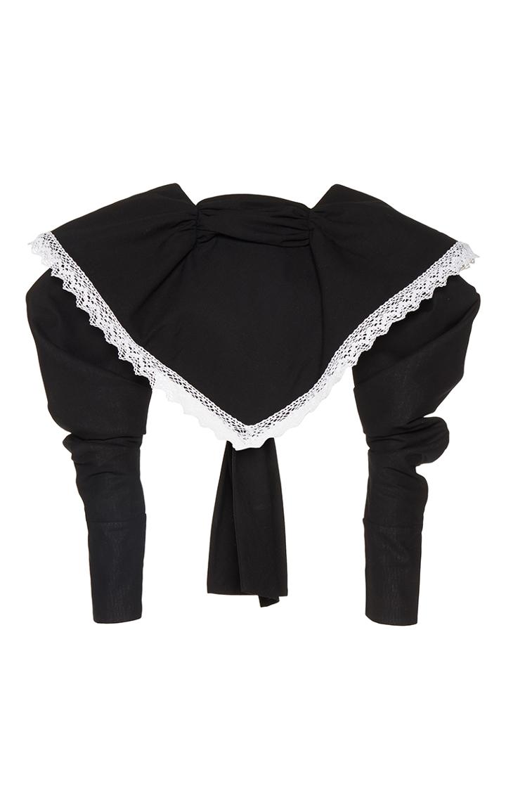 Jacquemus Lace Trim Cropped Blouse