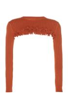Peet Dullaert Cropped Wool-blend Ribbed Knit Top