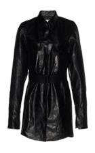 Olivier Theyskens Leather Shirt Dress