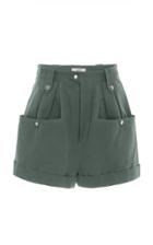 Isabel Marant Toile Palino Pleated Cotton-gabardine Shorts
