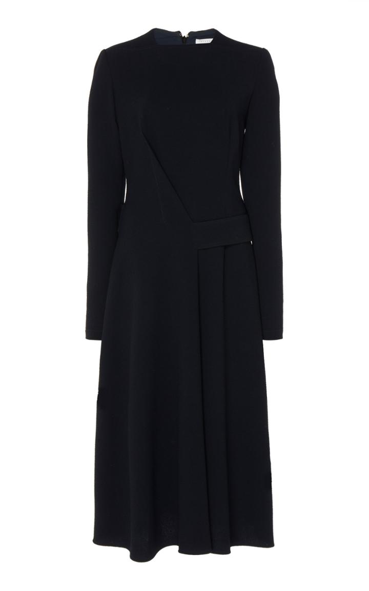 Victoria Beckham Long Sleeved Belted Midi Dress
