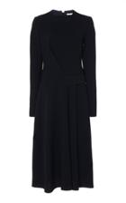 Victoria Beckham Long Sleeved Belted Midi Dress