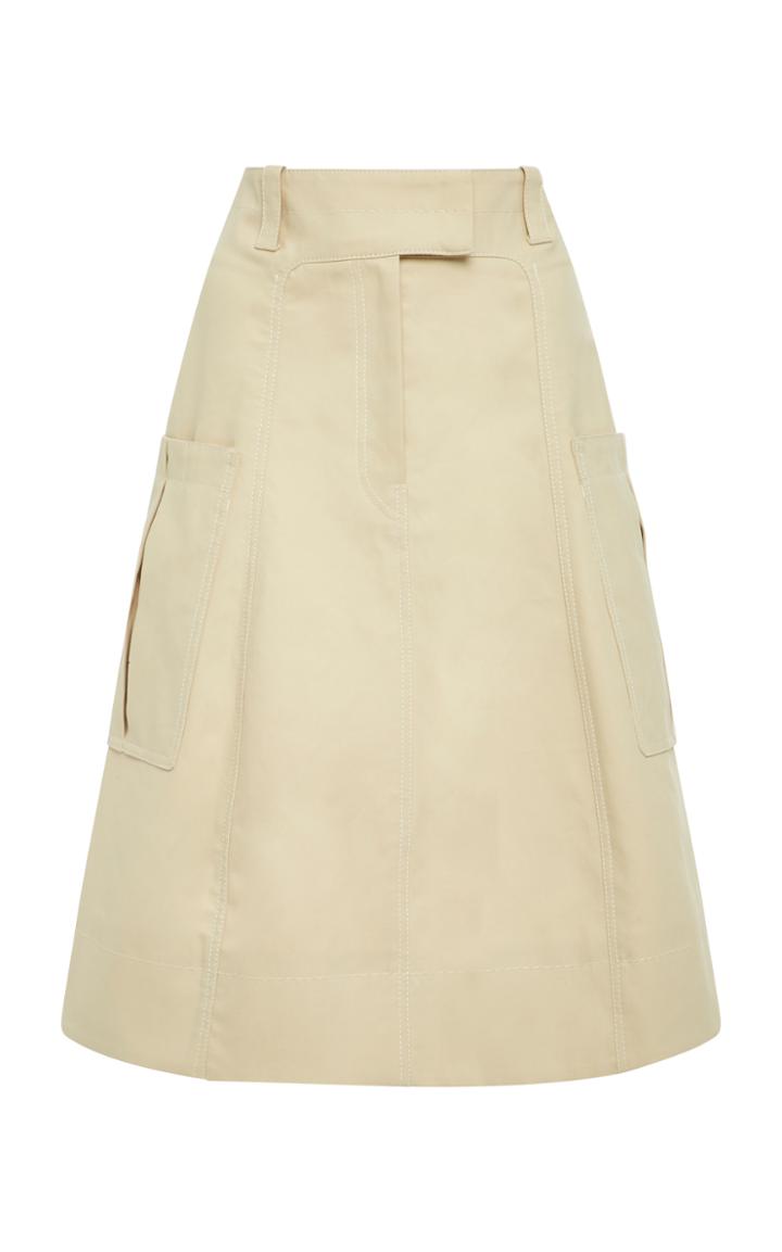 Carven Cotton-gabardine Midi Skirt