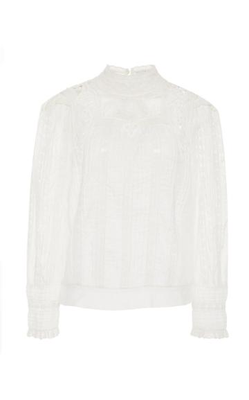 Sea Aster I's Cotton-blend Top