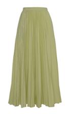 Anouki Pleated Crystal-embellished Wool-effect Maxi Skirt