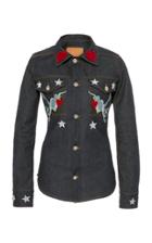 Moda Operandi Paco Rabanne Appliqud Denim Button-front Shirt Size: 34