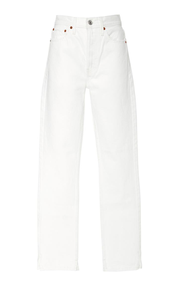 Re/done Seventies Box Originals High Rise Straight Jean W/ Slits
