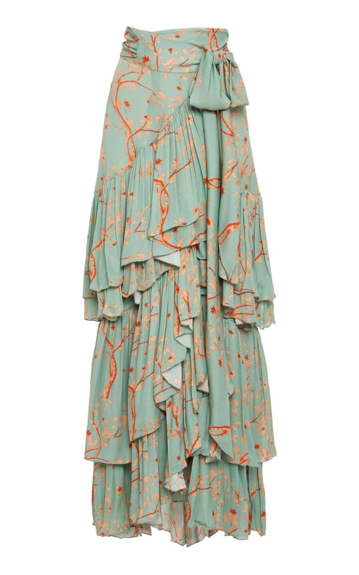 Johanna Ortiz M'o Exclusive Maspalomas Silk Double Georgette Skirt