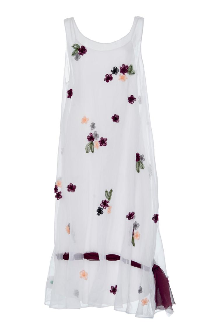 Miu Miu Sheer Floral Shift Dress