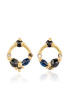 Polly Wales Des Gouttes De Rose 18k Gold Sapphire Earrings