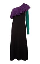 La Doublej Supreme Color-block Extrafine Wool Dress