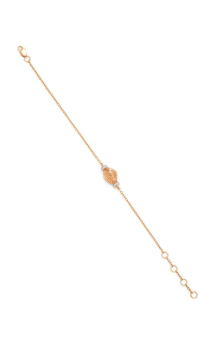 Renna Thread And Shell 18k Rose Gold Diamond Bracelet