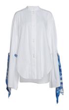 Ellery Paradigm Cotton Long-sleeve Peplum Cuffed Shirt