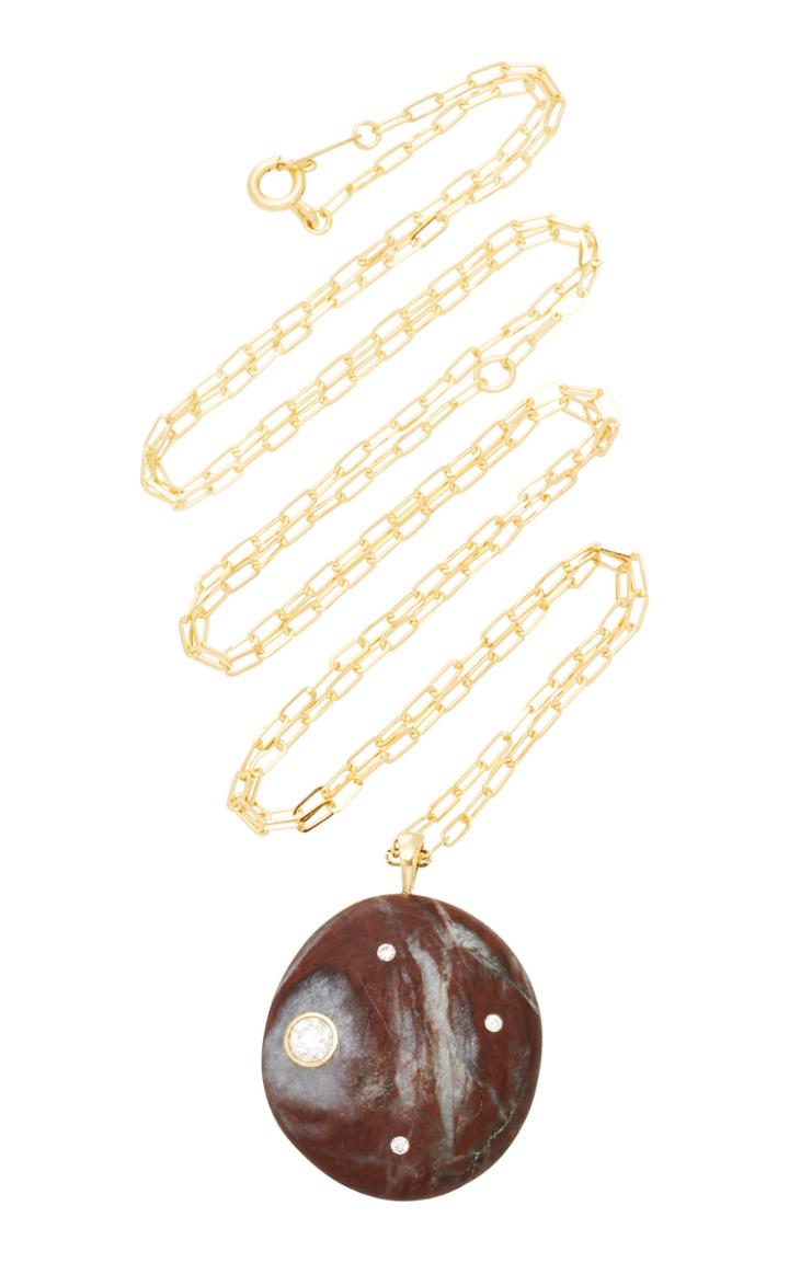 Cvc Stones Magnus 18k Gold Stone And Diamond Necklace