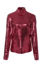 Veronica Beard Lucinda Sequined Turtleneck Top