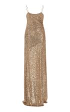 Moda Operandi Dundas Ruched Sequined Gown Size: 36