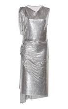 Paco Rabanne Metallic Ruched Knee-length Dress