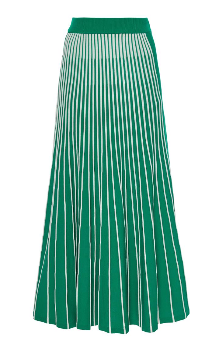 Alexis Vani High-rise Striped Ribbed-knit Skirt
