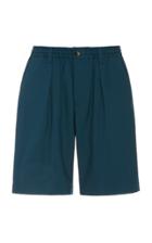 Marni Pleated Tropical Wool Shorts