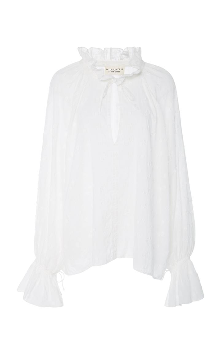 Nili Lotan Thelina Cotton Top