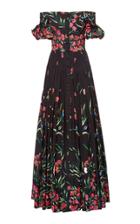 Carolina Herrera Off-the-shoulder Pleated Gown