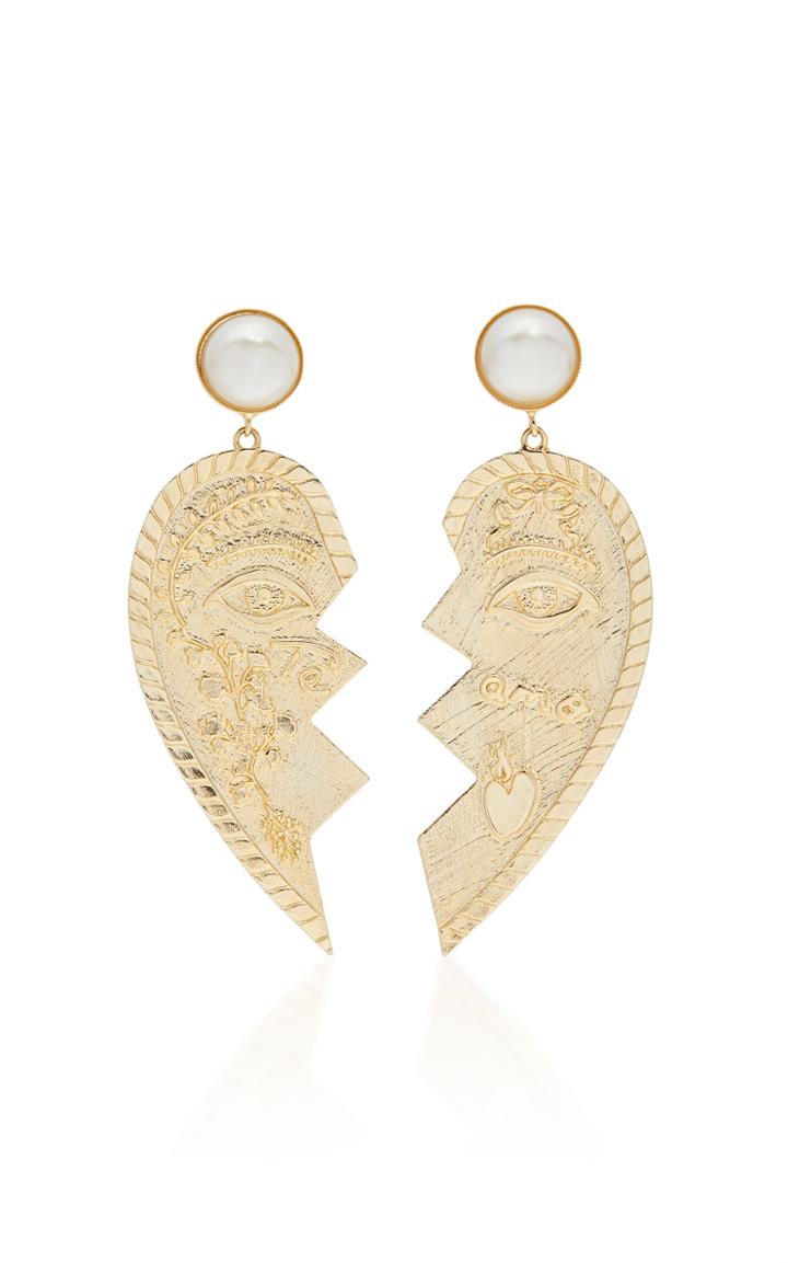 Sandra Mansour Heart Earrings