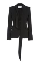 Prabal Gurung Satin Lapel Twist Front Jacket