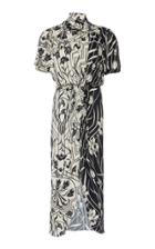 Moda Operandi Johanna Ortiz Uncovered Lines Two-tone Printed Midi Wrap Dress Size: 2