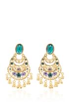 Oscar De La Renta Crystal Filigree C Earring