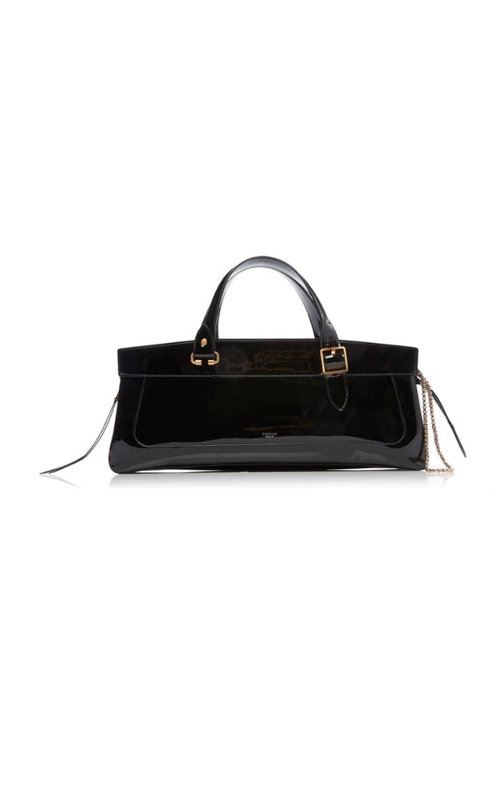 Rochas East West Shiny Leather Tote