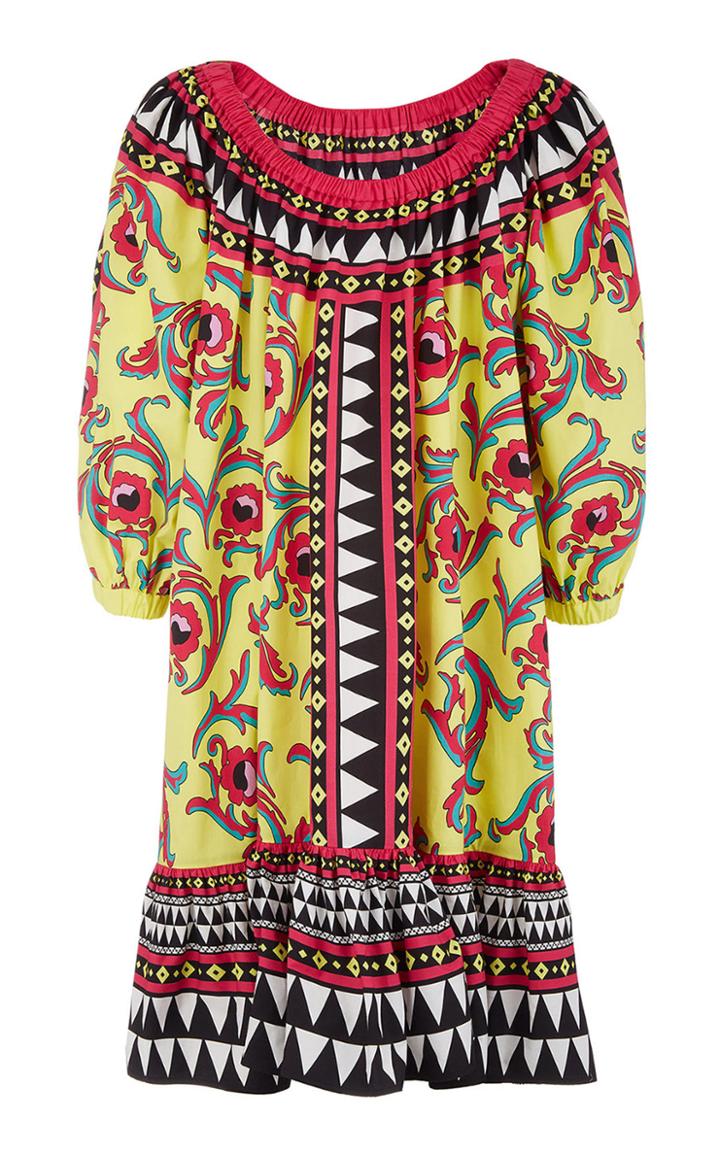Moda Operandi La Doublej Paloma Printed Cotton Dress
