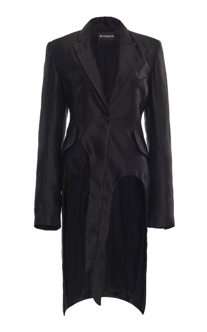 Moda Operandi Ann Demeulemeester Satin Double-breasted Coat Size: 34