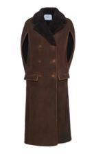 Prada Double-breasted Shearling Coat