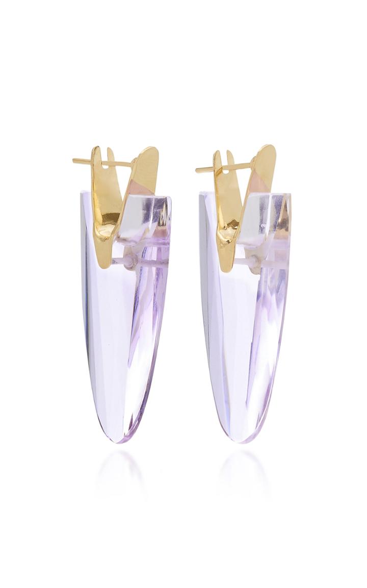 Kika Alvarenga Wama 18k Gold And Quartz Earrings