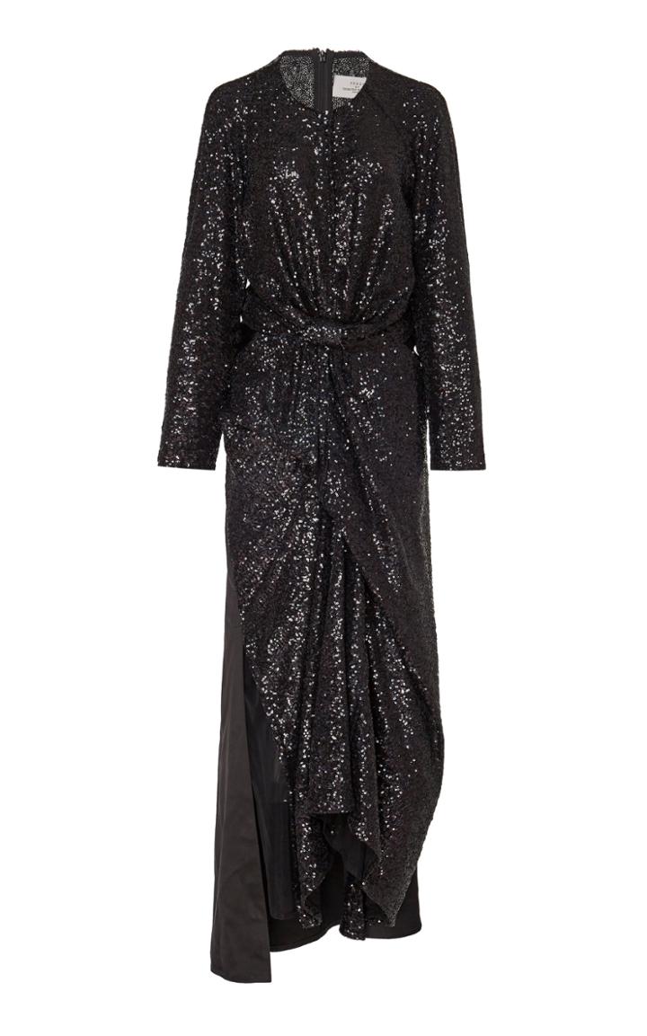 Preen By Thornton Bregazzi Farra Knotted Sequined Tulle Midi Dress