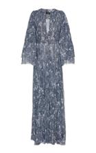 J. Mendel Patterned Pleat-accented Silk Gown