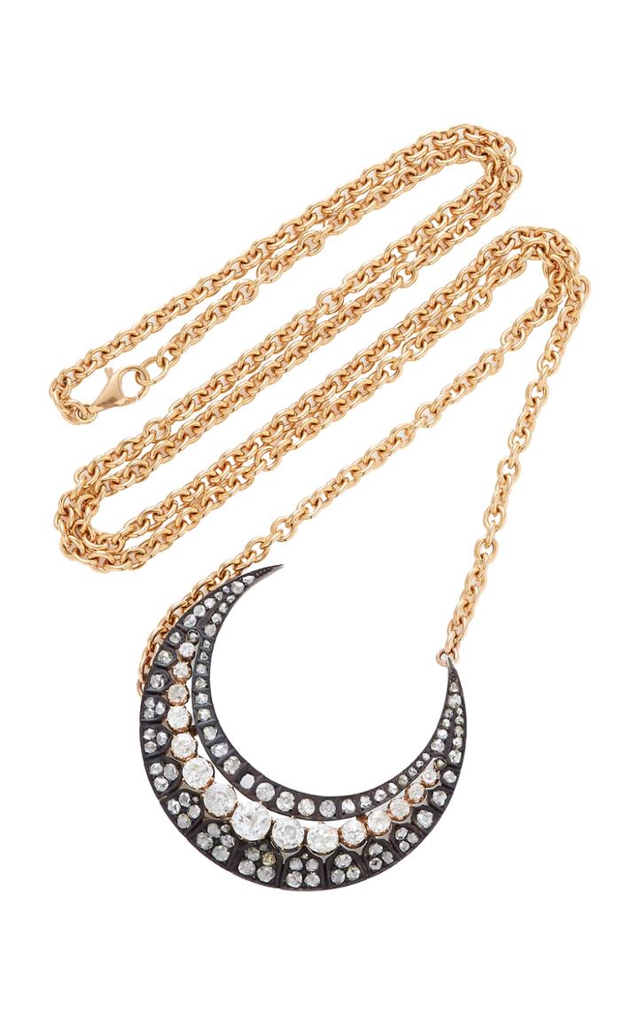 Mindi Mond One-of-a-kind Antique 14k Gold And Diamond Necklace