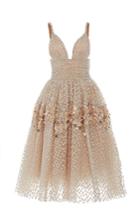Carolina Herrera Embellished Tea Length Gown