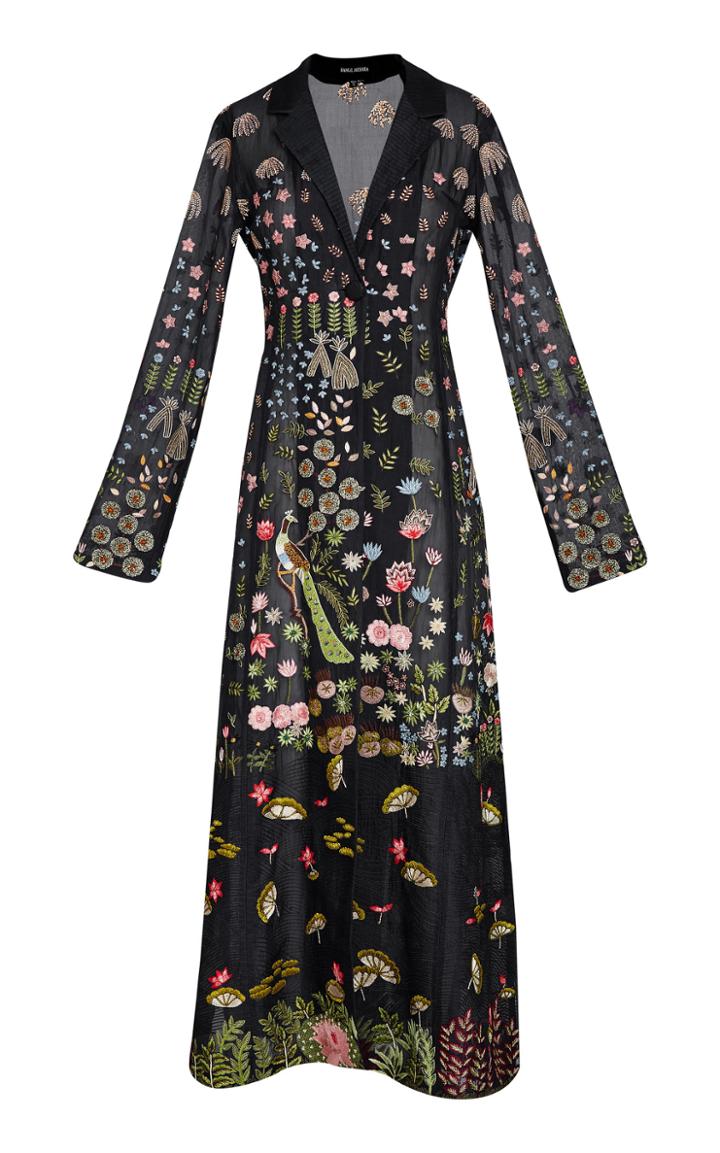 Rahul Mishra Nishat Embroidered Silk Long Jacket