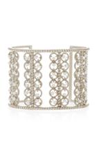 Nancy Newberg Silver Diamond And Pearl Lace Cuff