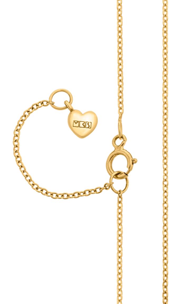Mks Jewellery 18k Yellow Gold Long Fine Chain Necklace