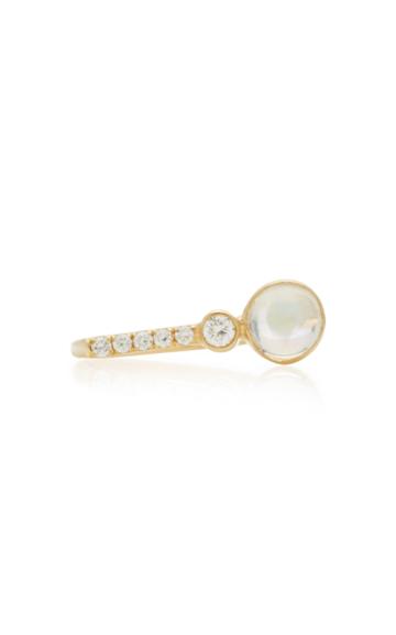 Katey Walker 18k Gold Moonstone And Diamond Ring