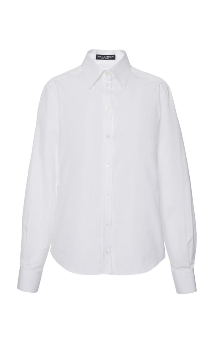 Moda Operandi Dolce & Gabbana Bishop-sleeve Poplin Blouse