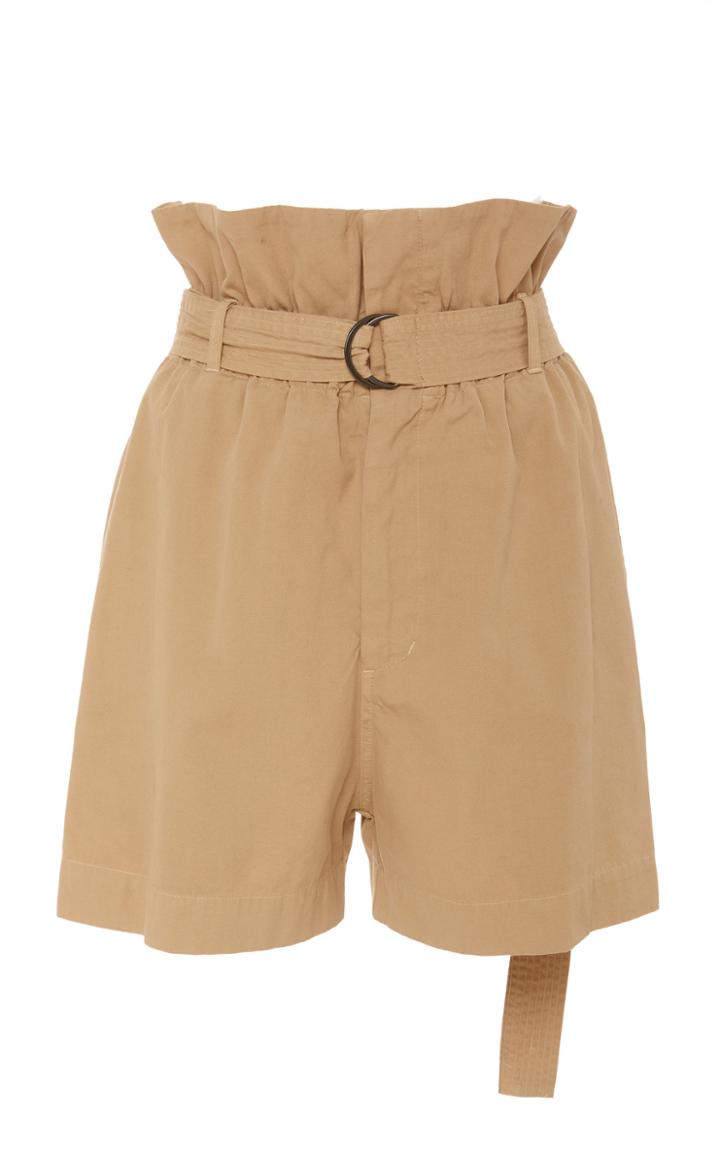 Bassike Belted Cotton-canvas Shorts