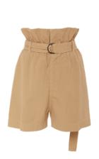 Bassike Belted Cotton-canvas Shorts